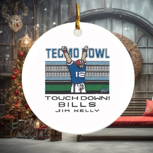 Tecmo Bowl touchdown Bills Jim Kelly ornament