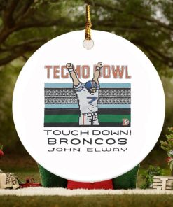 Tecmo Bowl touchdown Broncos John Elway ornament