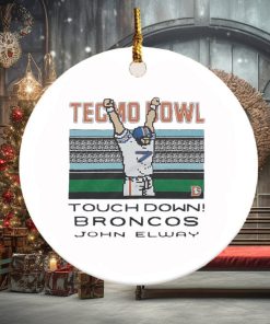 Tecmo Bowl touchdown Broncos John Elway ornament