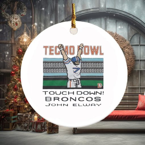 Tecmo Bowl touchdown Broncos John Elway ornament