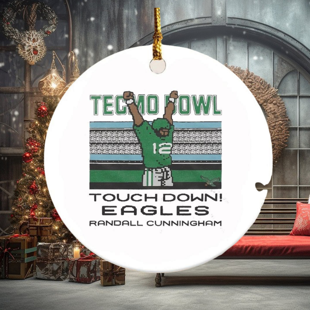 Tecmo Bowl touchdown Eagles Randall Cunningham ornament Tecmo Bowl touchdown Eagles Randall Cunningham ornament