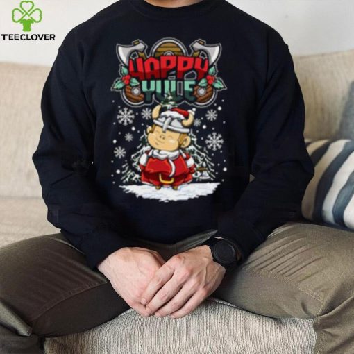 Tee hoodie, sweater, longsleeve, shirt v-neck, t-shirt happy yule viking christmas