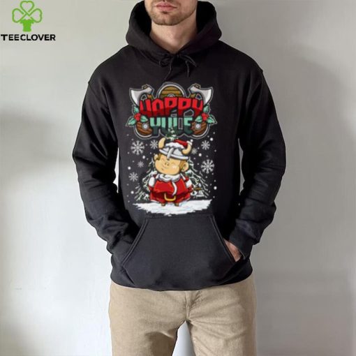 Tee hoodie, sweater, longsleeve, shirt v-neck, t-shirt happy yule viking christmas