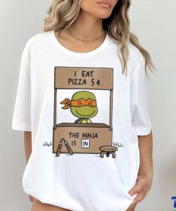 Teenage Mutant Ninja Turtles X Peanuts I eat Pizza 5 cent the Ninja is in shirt