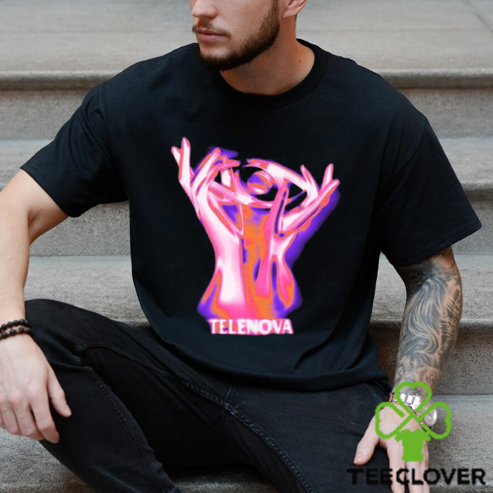 Telenova Hands Logo Black Mineral Wash Long Sleeves T Shirt Telenova Hands Logo Black Mineral Wash Long Sleeves T Shirt