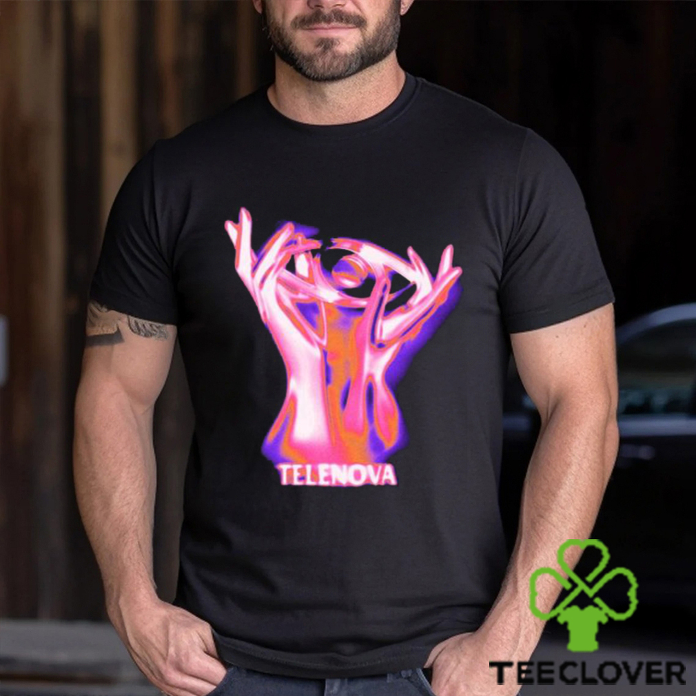 Telenova Hands Logo Black Mineral Wash Long Sleeves T Shirt Telenova Hands Logo Black Mineral Wash Long Sleeves T Shirt