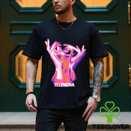Telenova Hands Logo Black Mineral Wash Long Sleeves T Shirt