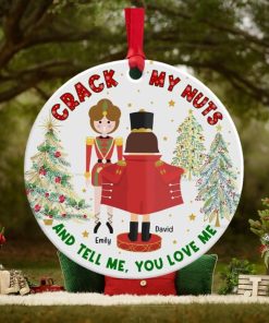 Tell Me, You Love Me Personalized Ornament – Ceramic Circle Ornament Gift For Him Gift For Her Christmas Gift Couple Ornament 03qhqn290823