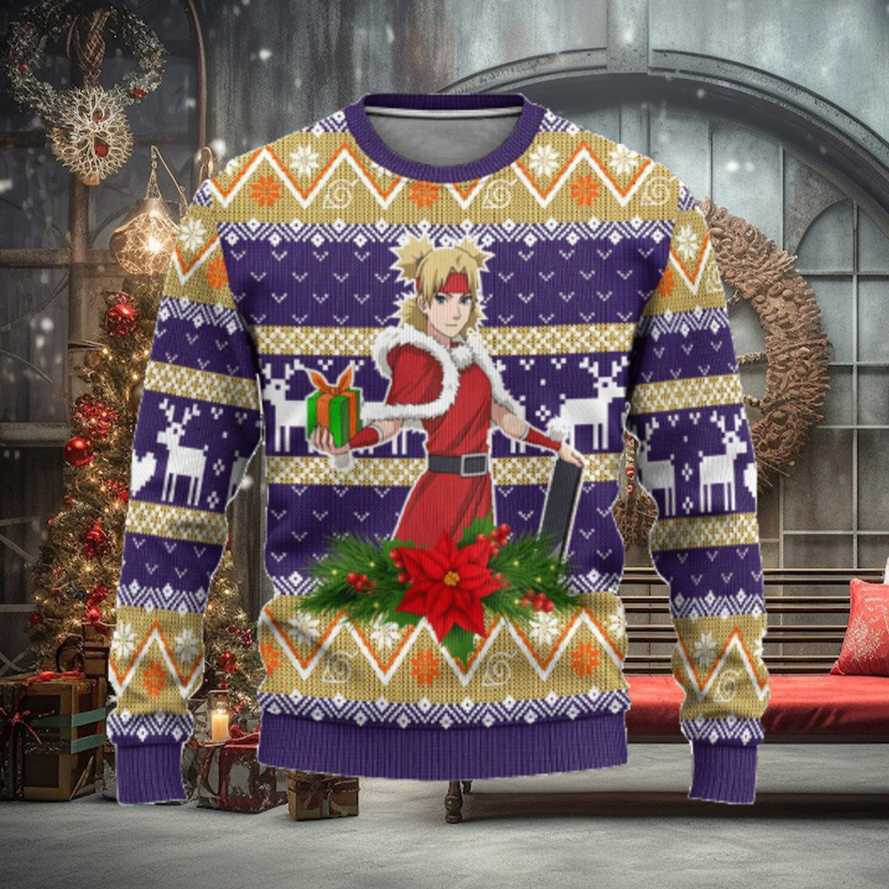 Temari Custom Naruto Anime Xmas Ugly Christmas Sweater Gift For Men Women Temari Custom Naruto Anime Xmas Ugly Christmas Sweater Gift For Men Women