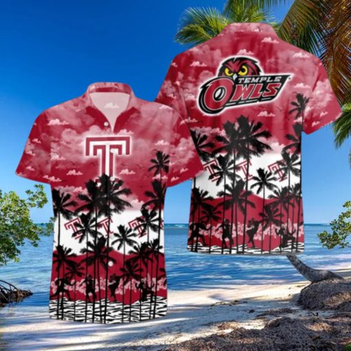 Temple Owls Palms Tree Hawaiian Shirt