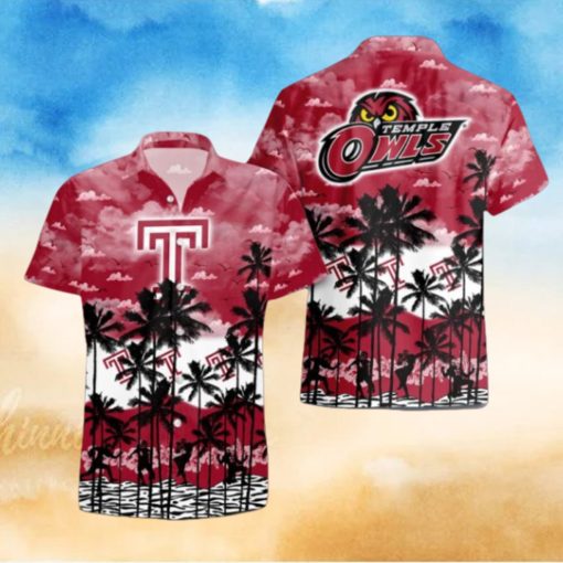 Temple Owls Palms Tree Hawaiian Shirt