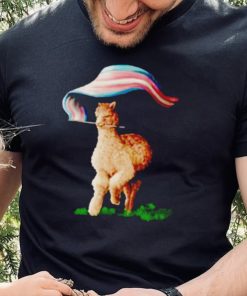 Tenacious unicorn ranch llama holding the Russia flag shirt