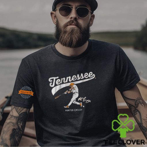 Tennessee Baseball Hunter Ensley Slugger Swing signature t shirt