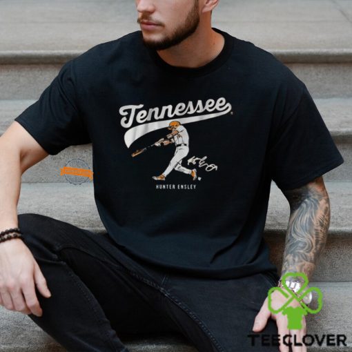 Tennessee Baseball Hunter Ensley Slugger Swing signature t shirt