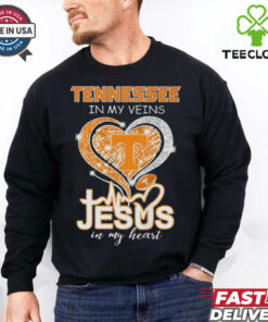 Tennessee Football In My Veins Jesus In My Heart T Shirt