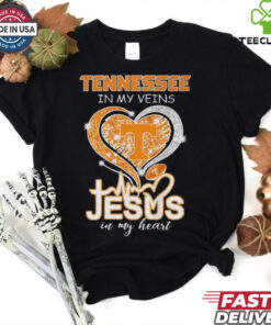 Tennessee Football In My Veins Jesus In My Heart T Shirt