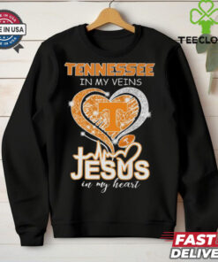 Tennessee Football In My Veins Jesus In My Heart T Shirt