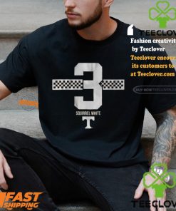 Tennessee Football Squirrel White #3 Stripe t shirt