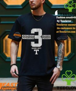 Tennessee Football Squirrel White #3 Stripe t shirt