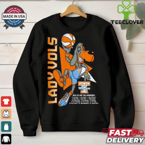 Tennessee Lady Vols mascot 2024 2025 basketball roster shirt