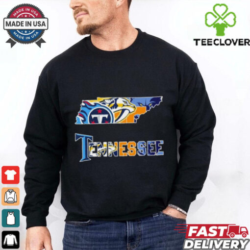 Tennessee Map Sports Teams Logo Shirt
