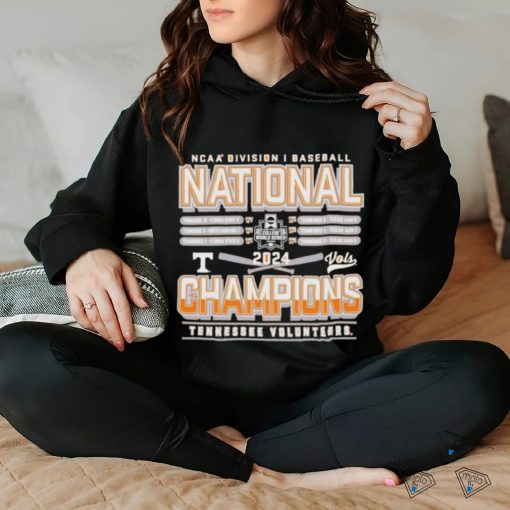 Tennessee Orange Tennessee Volunteers 2024 NCAA Men’s Baseball College World Series Champions Schedule T Shirt