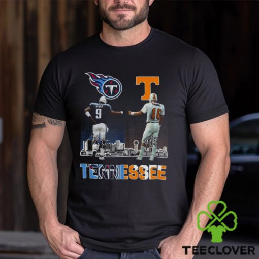 Tennessee Titans And Volunteers City Champion Signatures 2023 Shirt