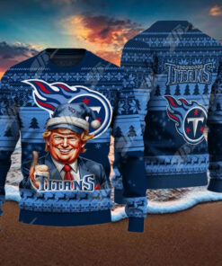 Tennessee Titans Christmas Donald Trump Knitted Sweater