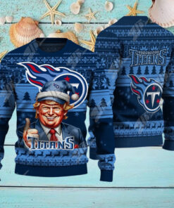 Tennessee Titans Christmas Donald Trump Knitted Sweater