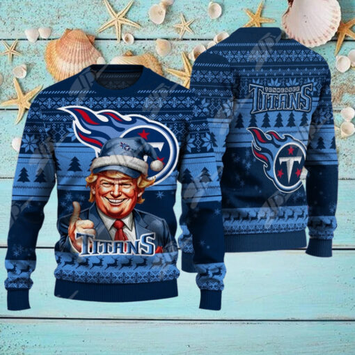 Tennessee Titans Christmas Donald Trump Knitted Sweater