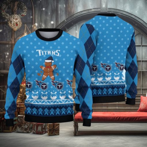Tennessee Titans Christmas Gingerbread Man Limited Edition Ugly Sweater