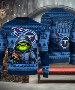 Tennessee Titans Christmas Grinch Knitted Sweater