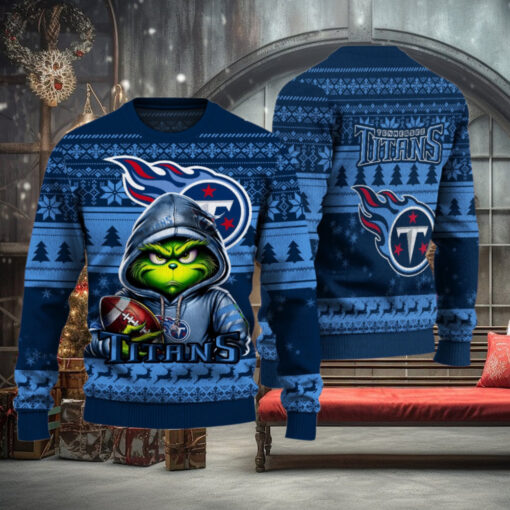 Tennessee Titans Christmas Grinch Knitted Sweater