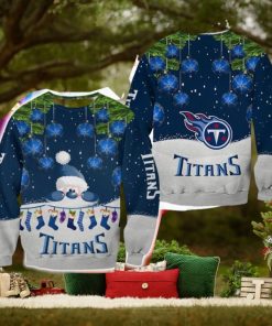 Tennessee Titans Christmas Santa Ugly Sweater For Fans AOP Gift Holidays