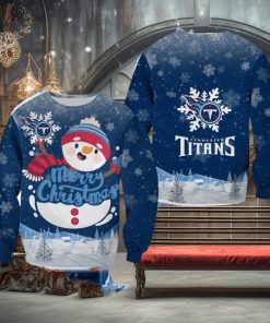 Tennessee Titans Christmas Snowman Cabin Sweater Best For Men And Women Gift