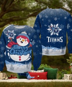 Tennessee Titans Christmas Snowman Cabin Sweater Best For Men And Women Gift