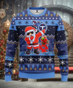 Tennessee Titans Dabbing Santa Claus Ugly Christmas Sweater