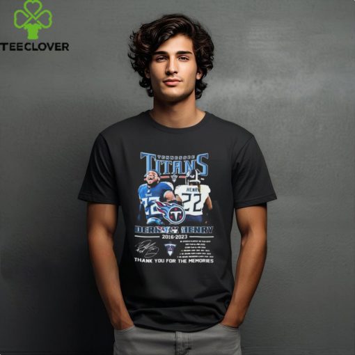 Tennessee Titans Derrick Henry 2016 2023 Thank You For The Memories Signatures Shirts