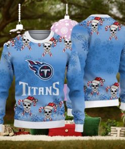 Tennessee Titans Fans Skull Red Ugly Christmas Sweater