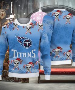 Tennessee Titans Fans Skull Red Ugly Christmas Sweater