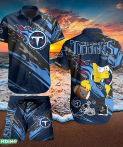 Tennessee Titans Football NFL Bart Simpson Hawaiian Shirt And Short For Best Fans Gift New Trending Beach Holiday