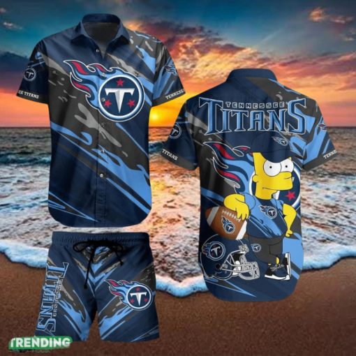 Tennessee Titans Football NFL Bart Simpson Hawaiian Shirt And Short For Best Fans Gift New Trending Beach Holiday