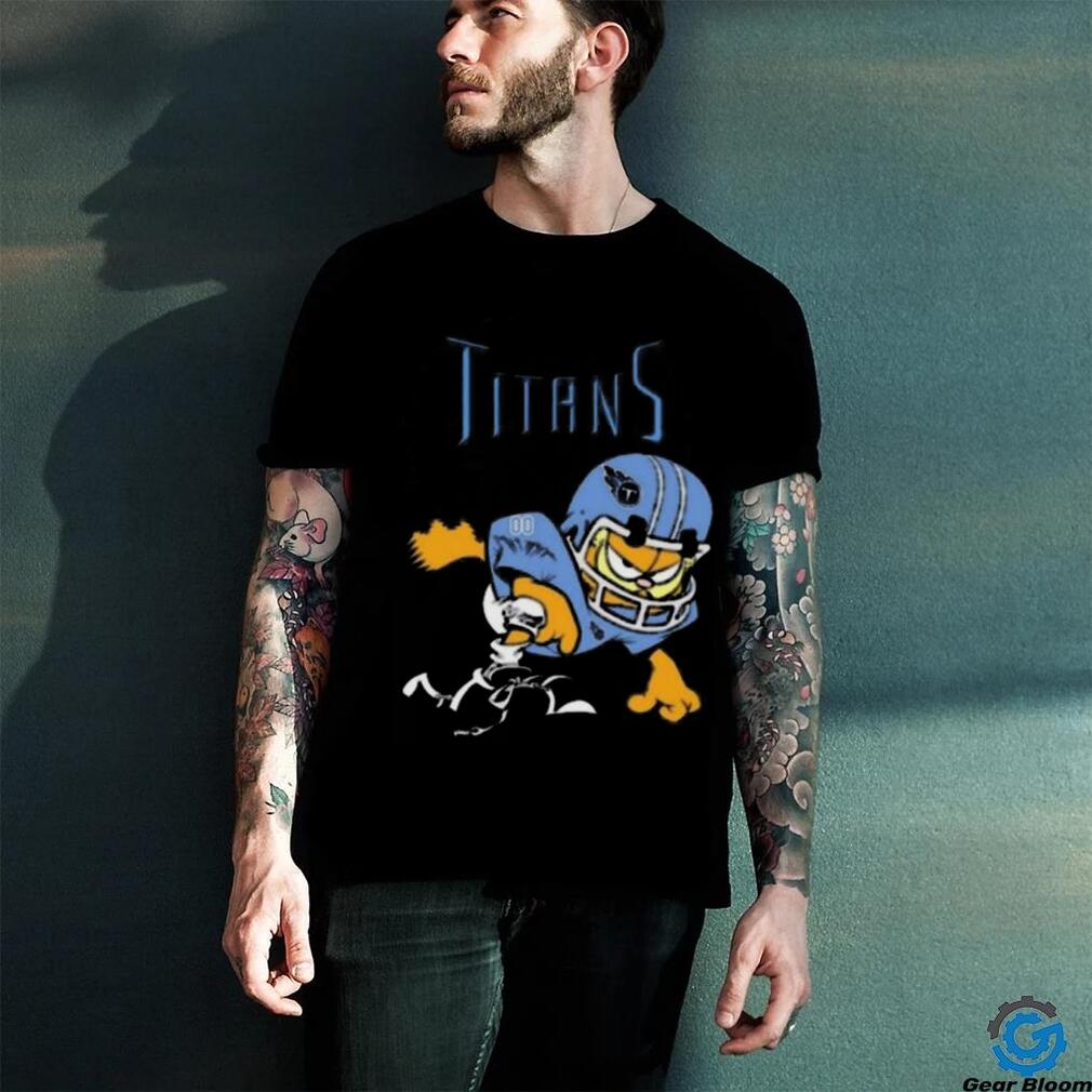 Tennessee Titans Garfield Cat Grumpy Football Player T Shirt Tennessee Titans Garfield Cat Grumpy Football Player T Shirt