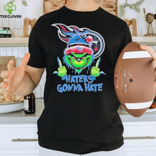 Tennessee Titans Grinch Middle Finger Haters Gonna Hate Logo Shirt