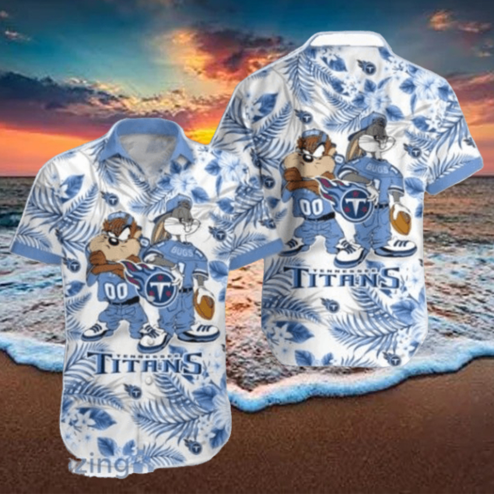 Tennessee Titans Hawaiian Shirt Taz and Bugs For NFL Team Tennessee Titans Hawaiian Shirt Taz and Bugs For NFL Team