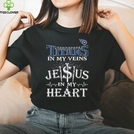 Tennessee Titans In My Vien Jesus In My Heart Logo Shirt