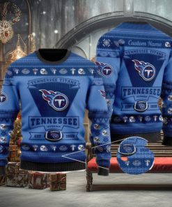 Tennessee Titans Logo Custom Name For Football Fans Ugly Christmas Sweater Christmas Gift