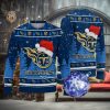 Tennessee Titans Logo Golden Fans Santa Hat Tree Ugly Christmas 3D Sweater