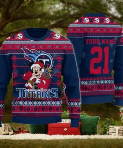 Tennessee Titans Mickey Mouse Santa Ugly Christmas Sweater
