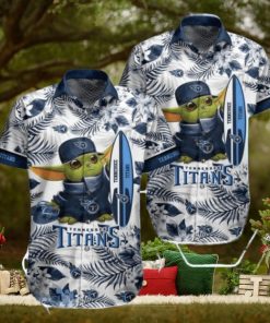 Tennessee Titans NFL Baby Yoda Hawaiian Shirt & Short Style Tropical Pattern Best Gift For Fan